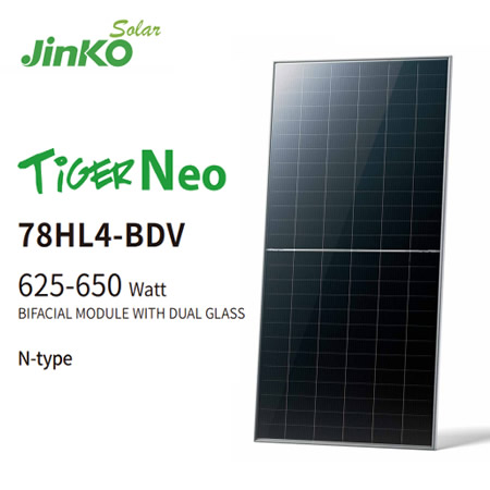Jinko Solar 78HL4-BDV Tiger Neo 625W-650W