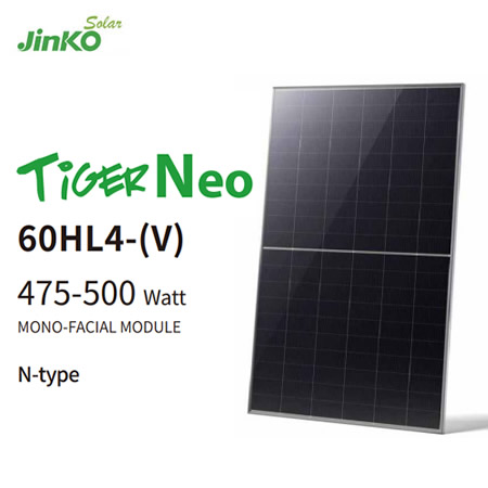 Jinko Solar 60HL4-(V) Tiger Neo 475W 480W 490W 500W